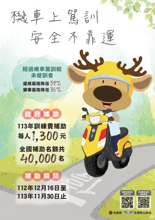 機車上駕訓安全不靠運
